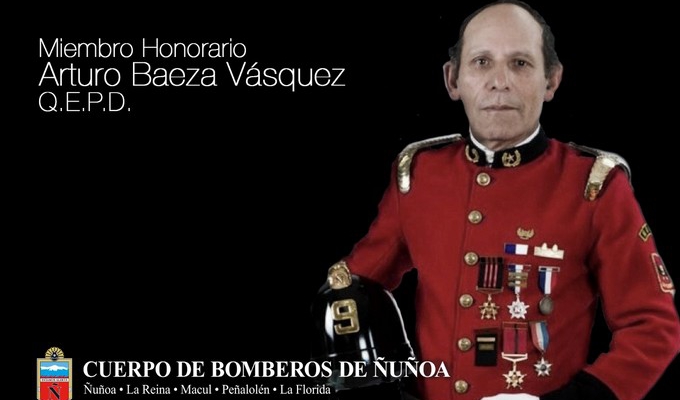 COMUNICA FALLECIMIENTO MIEMBRO HONORARIO Y VOLUNTARIO HONORARIO NOVENA COMPAÑÍA SR. ARTURO BAEZA VASQUEZ (Q.E.P.D.)
