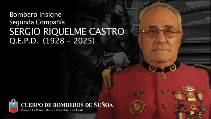 FALLECIMIENTO MIEMBRO HONORARIO Y VOLUNTARIO HONORARIO SEGUNDA COMPAÑÍA SR. SERGIO RIQUELME CASTRO (Q.E.P.D.)